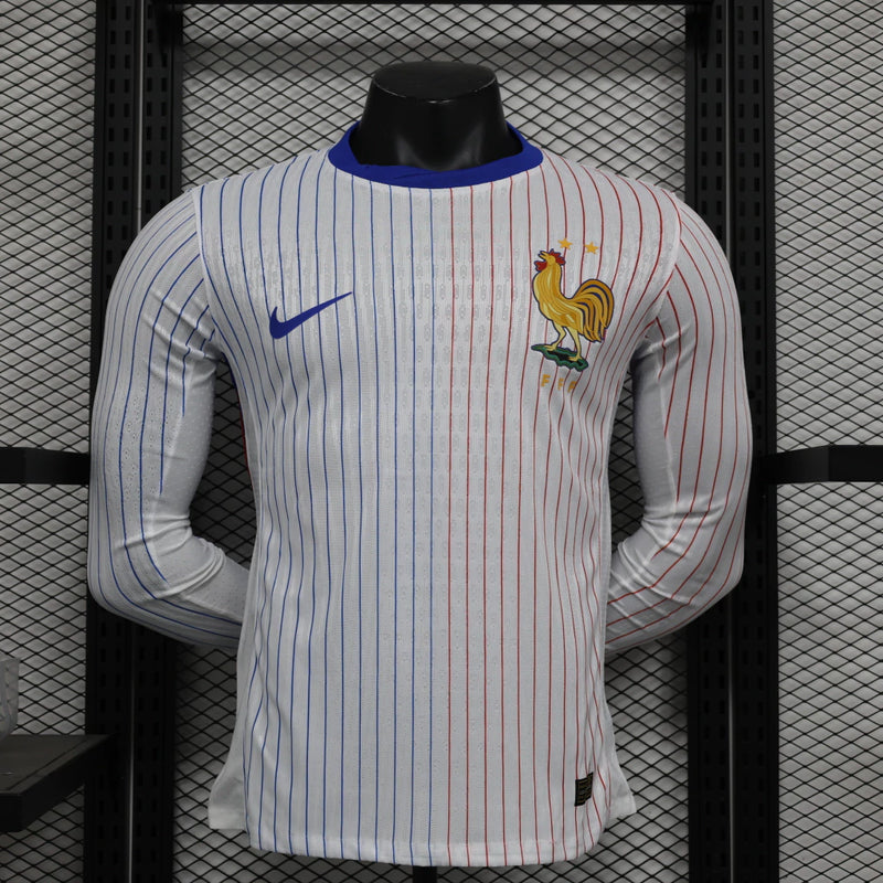 Camisa França II Manga Longa 2024 Jogador Masculina