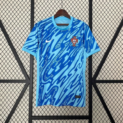 Camisa Portugal Azul Goleiro 24/25 Torcedor Masculina